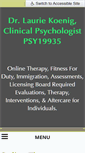 Mobile Screenshot of drlauriekoenigonlinepsychologist.com